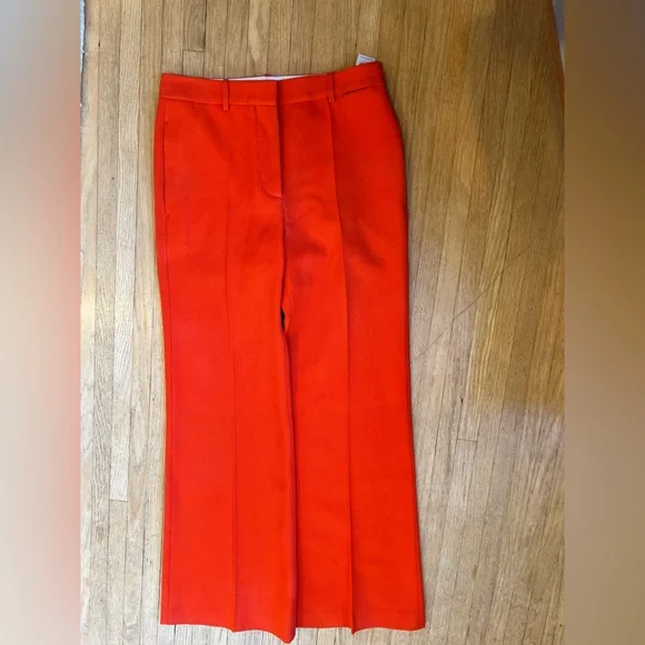 Orange Victoria Beckham Wool Trousers